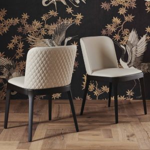Magda Couture Chair Wood Legs