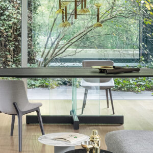 BONALDO CROSS GLASS DINING TABLE